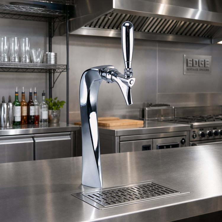Product image #2 for Edge 1-Faucet Countertop Glycol-Cooled Chrome Draft Tower