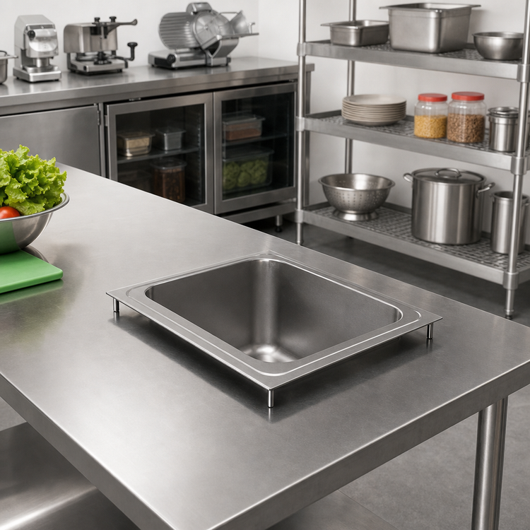 Product image #2 for Glastender Drop-In Stainless Steel Hand Sink, 12 x 17 Inches, Less Faucet