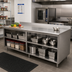 Thumbnail image #2 for Advance Tabco Special Value Economy 108-Inch x 30-Inch Stainless Steel Open Base Work Table with 5-Inch Backsplash and Mid-Shelf