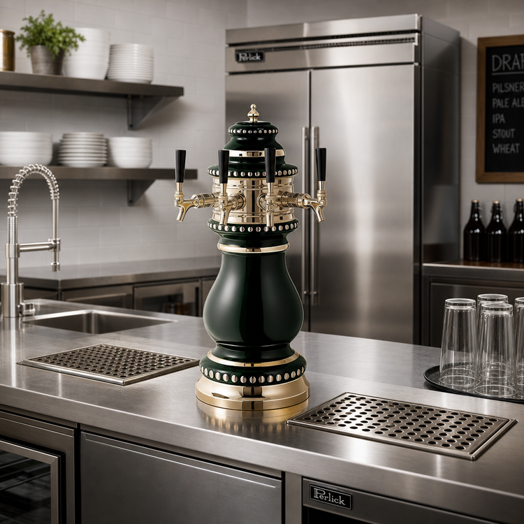 Product image #2 for Perlick Torino Countertop Glycol-Cooled 3-Faucet Draft Beer Tower