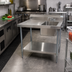 Thumbnail image #2 for BK Resources 48-Inch Stainless Steel Prep Sink Work Table with Right-Side Sink and 6-Inch Backsplash