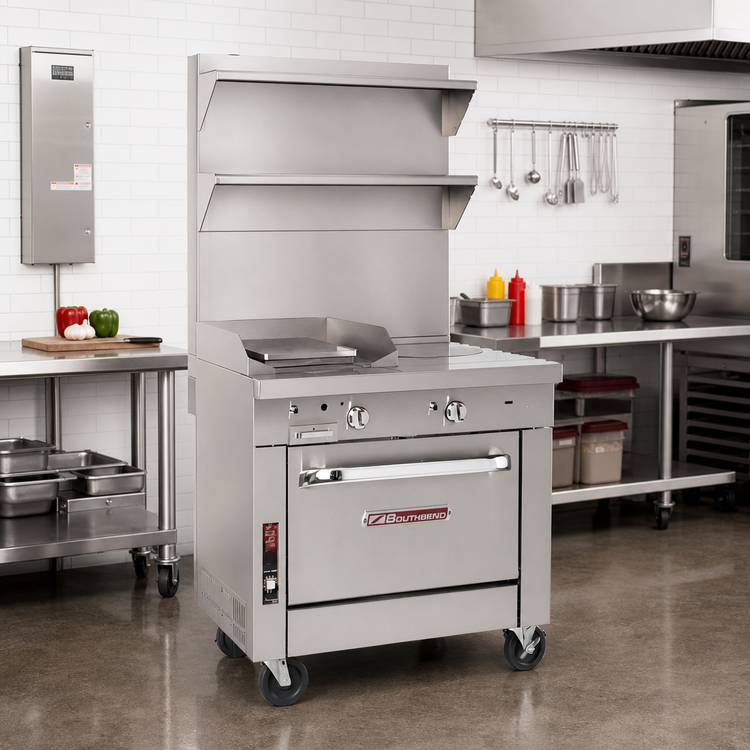 Product image #2 for 32-Inch Heavy Duty Floor Model Gas Sectional Range with Full-Width Graduated Hot Top and Standard Oven