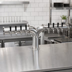 Thumbnail image #2 for Krowne KPY-8A Countertop Air-Cooled 8-Faucet Pipe Y-Tower Beer Tower, Brushed Stainless Steel, 42-Inch
