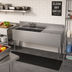 Thumbnail image #2 for Glastender Three-Compartment Underbar Sink Unit with Right Drainboard, 60 x 19 Inches, Stainless Steel