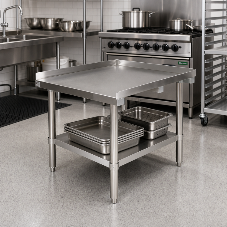 Product image #2 for Premium Stainless Steel Equipment Stand with Adjustable Undershelf, 24-1/2 Inch W x 30 Inch D x 24 Inch H