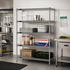 Thumbnail image #2 for Redi-Pak 4-Tier Wire Shelving Unit with QuadTruss Shelves, 48"W x 18"D x 74"H, Stationary