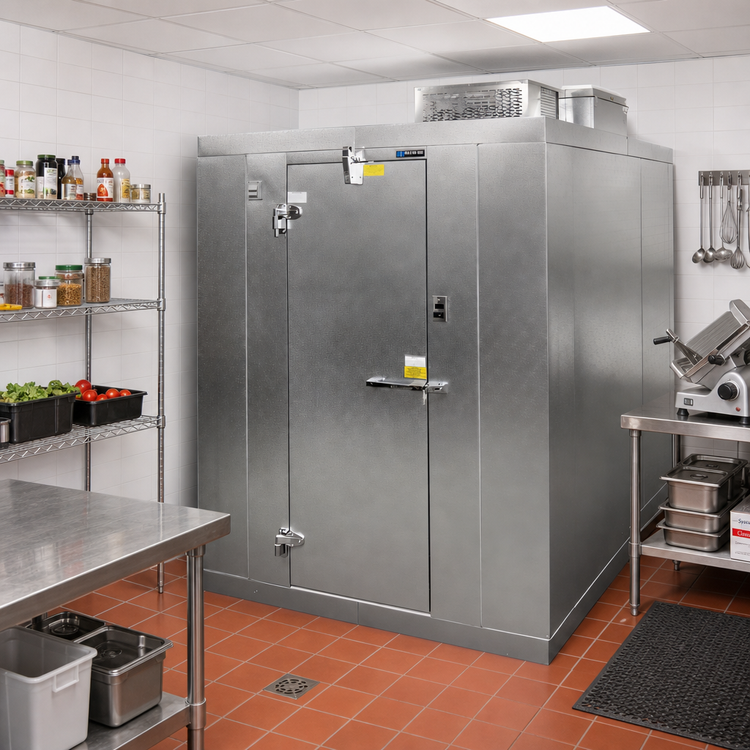 Product image #2 for Master-Bilt QS Series 8' x 8' x 7'7" H Indoor Walk-In Cooler with Floor, Self-Contained R290 Capsule Pak ECO Refrigeration