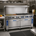 Thumbnail image #2 for Imperial Pro Series 72-Inch Gas Restaurant Range with 6 Open Burners, 36-Inch Griddle, Standard Oven, and Cabinet Base