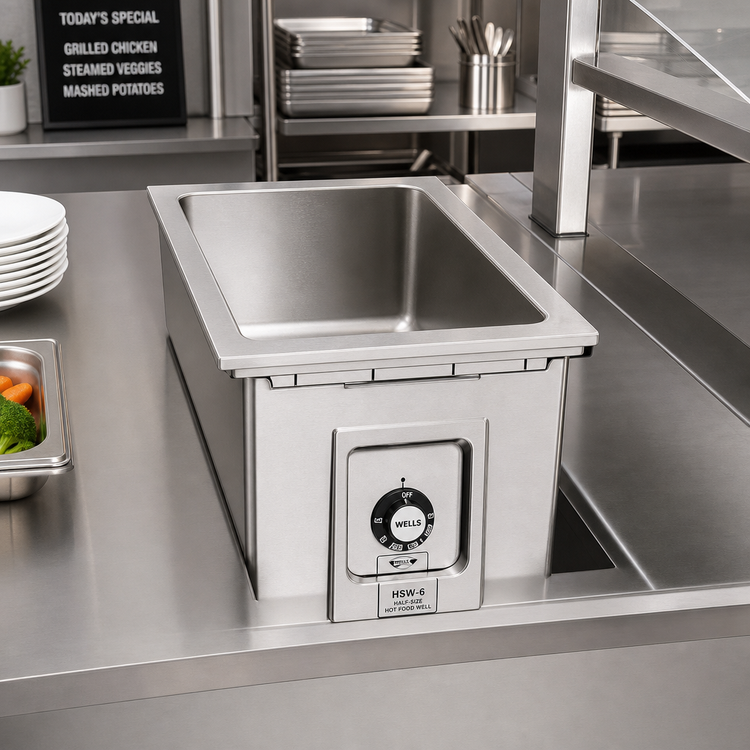 Product image #2 for Wells HSW-6 Half-Size Built-In Electric Hot Food Well