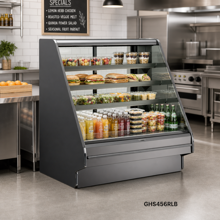 Product image #2 for Fusion 51-Inch Refrigerated Service Case with Flat Angled Lift-Up Front Glass and Remote DX Refrigeration