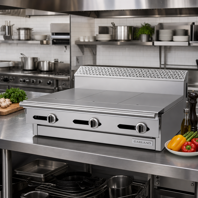 Product image #2 for Garland Cuisine Series Heavy Duty 36-Inch Gas Modular Hot Top Range with Three 12-Inch Even-Heat Hot Tops
