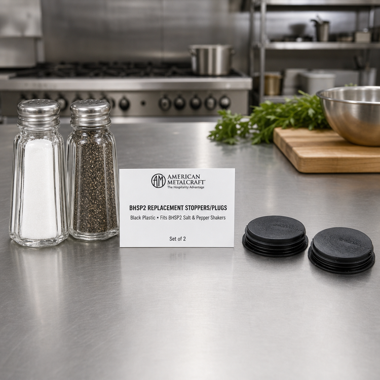 Product image #2 for American Metalcraft Black Plastic Replacement Stoppers/Plugs for BHSP2 Salt & Pepper Shakers