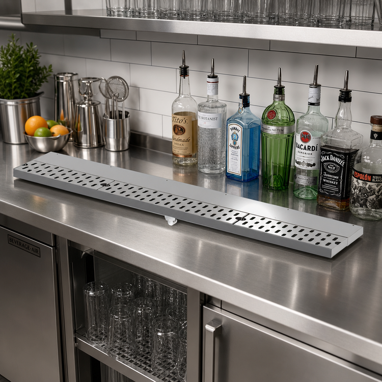 Product image #2 for Top Shelf 42-Inch Stainless Steel Drink Rail Drainer