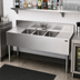 Thumbnail image #2 for Krowne Royal Series Three-Compartment Underbar Sink Unit with Integrated Drainboards and Faucet, 60