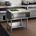 Thumbnail image #2 for Eagle Group 33-Inch Natural Gas Water Bath Hot Food Table with Open Base and Undershelf, 2-Pan Capacity