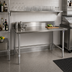 Thumbnail image #2 for John Boos Stallion Underbar Stainless Steel Work Table with 5-Inch Backsplash, 108 x 24 Inches