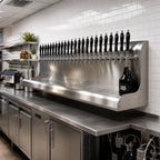 Thumbnail image #2 for Perlick Corporation 3076-26 78-Inch Stainless Steel Wall-Mount Air-Cooled Draft Beer Tower, 26-Faucet Capacity