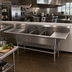 Thumbnail image #2 for John Boos Pro-Bowl Freestanding 4-Compartment Stainless Steel Sink with Left and Right Drainboards, 18