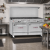 Thumbnail image #2 for Southbend Ultimate 60-Inch Gas Restaurant Range with 4 Pyromax Burners, Raised Griddle/Broiler, Standard Oven and Convection Oven