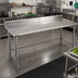 Thumbnail image #2 for Spec-Master 108-Inch x 30-Inch Stainless Steel Work Table with 4-1/2-Inch Backsplash and Tubular Base
