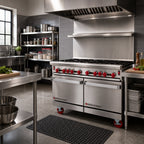 Thumbnail image #2 for American Range ARGF-8-DSB 48-Inch Commercial Gas Range with 8 Open Burners, Double Storage Base, Stainless Steel Front and Sides