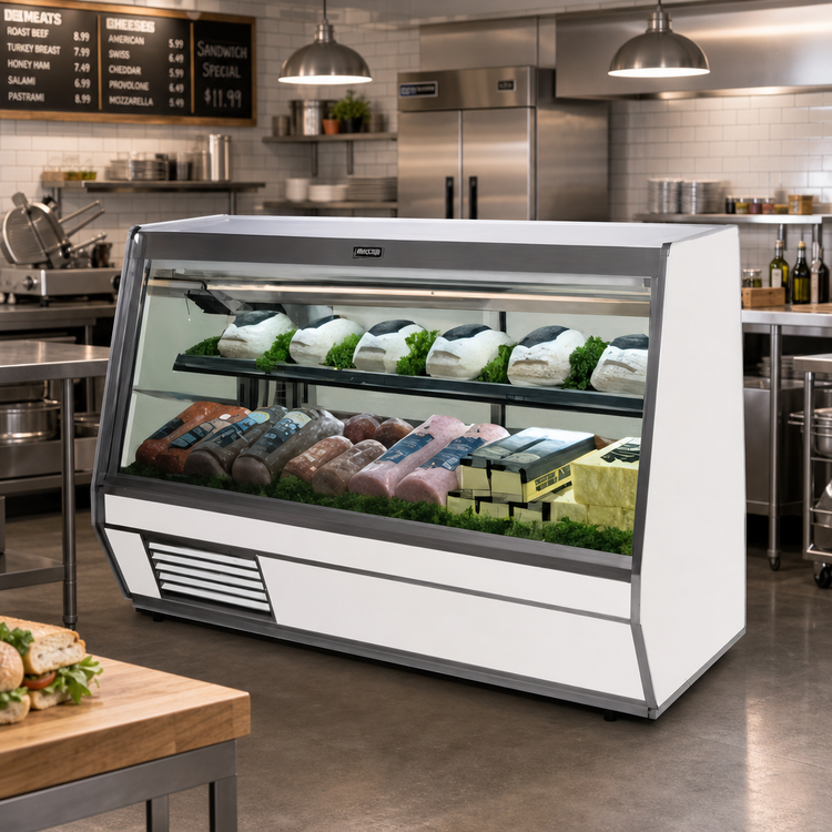 Product image #2 for Howard-McCray 32E Series 74-Inch Deli Meat & Cheese Service Case, Self-Contained Refrigeration, Straight Glass Front