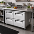 Thumbnail image #2 for Turbo Air Super Deluxe 48.25-Inch Two-Section Undercounter Drawer Freezer