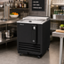 Thumbnail image #2 for Turbo Air Super Deluxe 24-Inch Black Single Sliding Door Bottle Cooler with Self-Cleaning Condenser