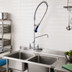 Thumbnail image #2 for T&S EasyInstall 8-Inch Wall-Mount Pre-Rinse Unit with Spring-Action Gooseneck, 6-Inch Add-On Faucet, and Wall Bracket