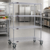 Thumbnail image #2 for Eagle Group 4-Tier Chrome Dolly Truck with 48 x 18-Inch Wire Shelves, Poly-Tread Swivel/Brake Casters