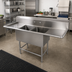 Thumbnail image #2 for John Boos Pro-Bowl Floor Model 2-Compartment Stainless Steel Sink with Dual 24-Inch Drainboards