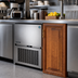 Thumbnail image #2 for Hoshizaki C-80BAK-DS Undercounter Self-Contained Air-Cooled Nugget Ice Machine with Built-In 27 lb Storage Bin and Customized Cabinet Door System