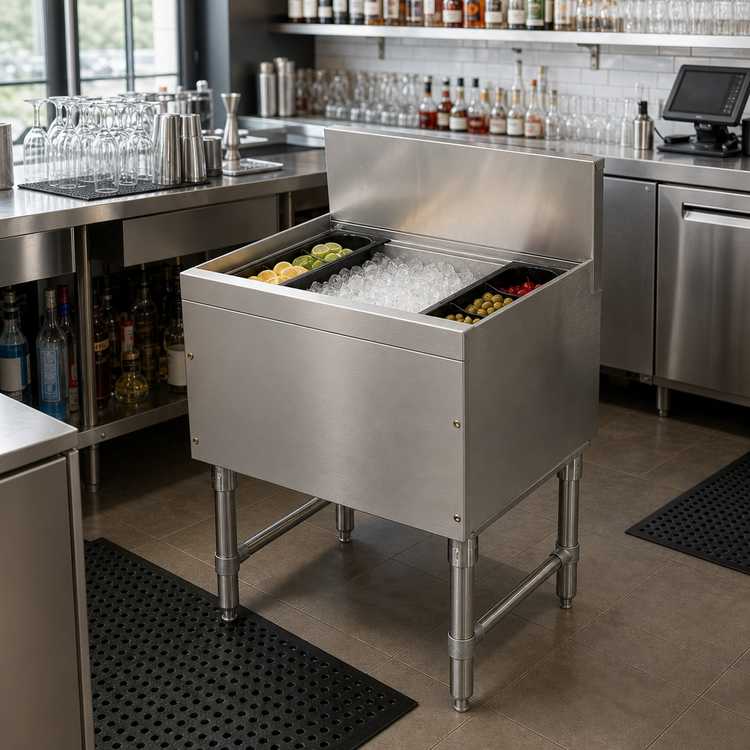 Product image #2 for Advance Tabco Prestige Supreme 48-Inch Stainless Steel Bar Ice Chest Without Cold Plate