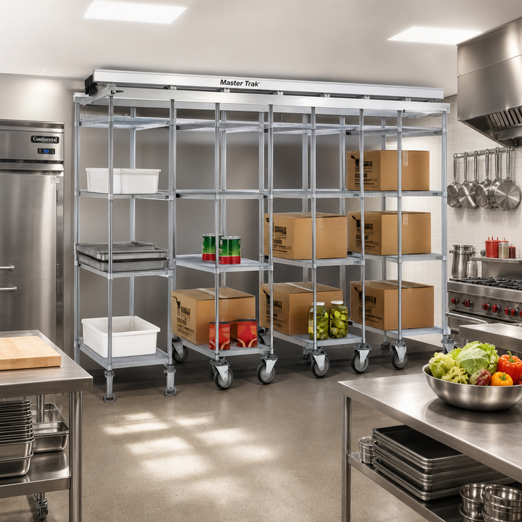 Product image #2 for Master Trak Overhead Track High-Density Storage Mobile Unit Kit for 30-Inch Deep Shelves