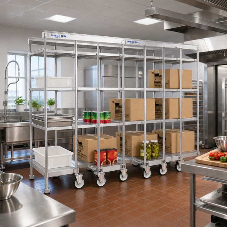 Product image #2 for Master Trak Overhead Track High-Density Storage Mobile Unit Kit for 30-Inch Deep Shelves
