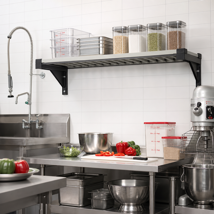 Product image #2 for Cambro Camshelving Elevation 24 Inch x 30 Inch Wall-Mounted Vented Shelf Kit