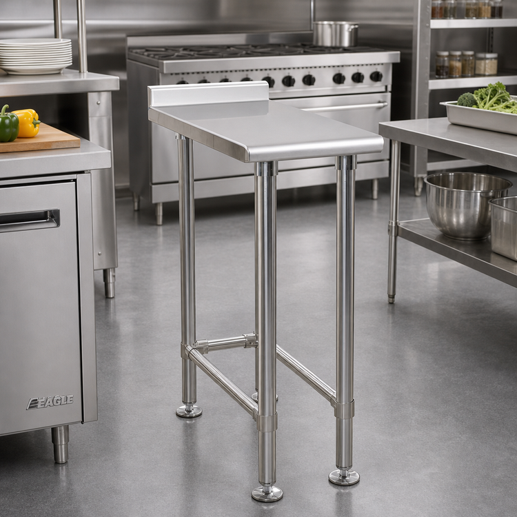 Product image #2 for Eagle Deluxe Series 15 Inch x 30 Inch Stainless Steel Filler Table with Rear Upturn