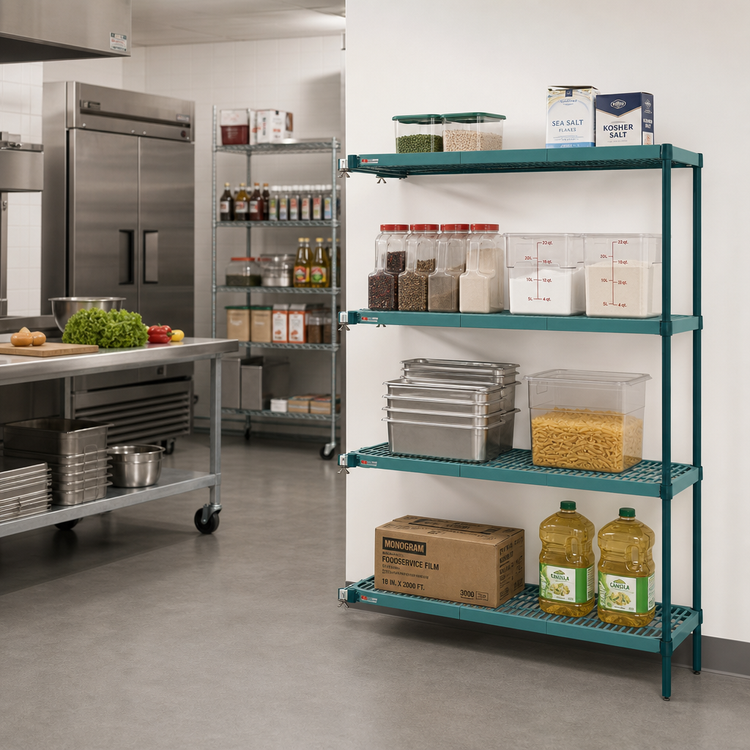 Product image #2 for Metro Super Erecta Pro 21-Inch x 42-Inch x 63-Inch Add-On Polymer Shelving Unit with 4 Shelves