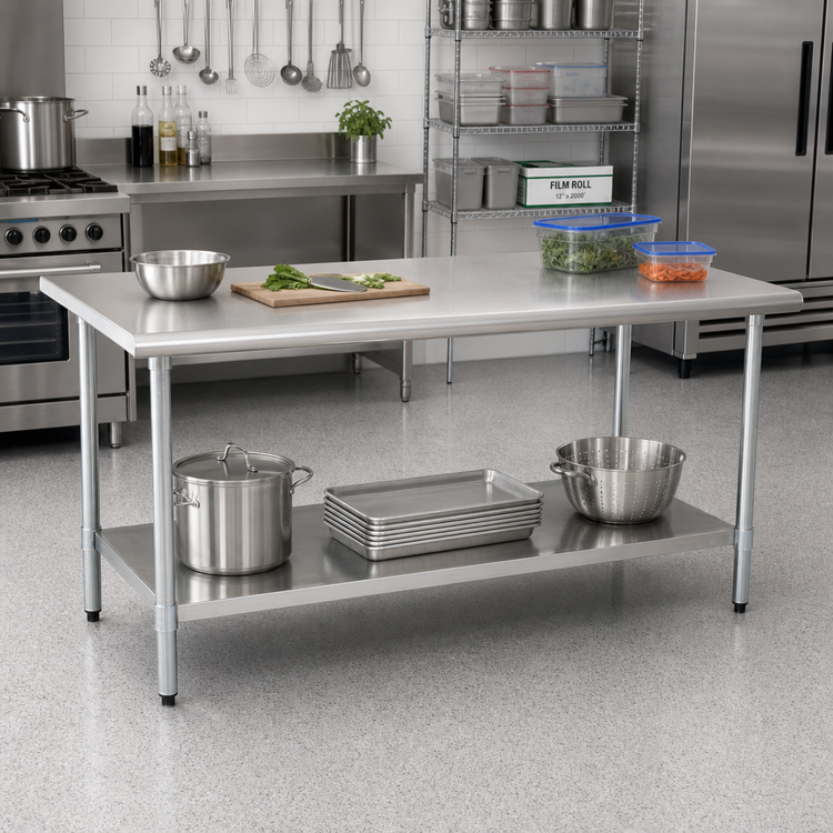 Product image #2 for BlendPort® Budget Series 84-Inch W x 24-Inch D Flat Top Work Table