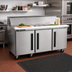 Thumbnail image #2 for Traulsen Centerline Compact Three-Section Reach-In Prep Table Refrigerator, 72 Inch Wide, Solid Doors