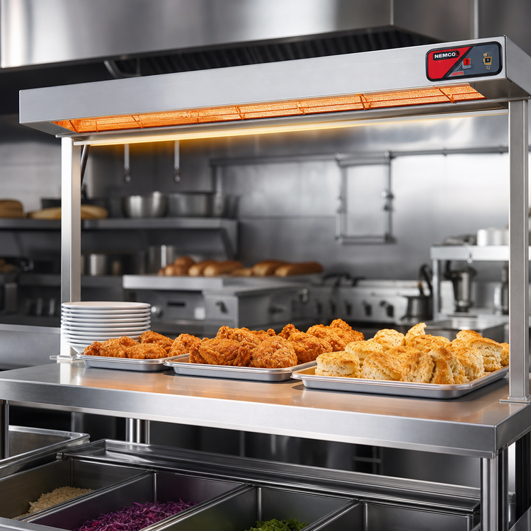 Product image #2 for Nemco 60-Inch Dual Lighted Infrared Strip Heat Lamp, 240V