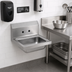 Thumbnail image #2 for Vollrath Wall-Mount 2-Hole Stainless Steel Hand Sink, 17 x 15 Inch, 5-1/2 Inch Deep Bowl