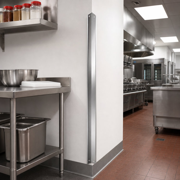 Product image #2 for 120 Inch Stainless Steel Corner Guard with Adhesive Backing
