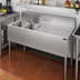 Thumbnail image #2 for Krowne Royal Series Two-Compartment Underbar Sink Unit with Right Drainboard and Faucet, 48 Inch W x 24 Inch D