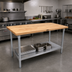 Thumbnail image #2 for John Boos 72 Inch x 36 Inch Northern Hard Rock Maple Wood Top Work Table with Adjustable Undershelf