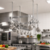 Thumbnail image #2 for Sapphire Manufacturing Ceiling-Hung Triple-Bar Stainless Steel Pot Rack, 48 x 22 Inches