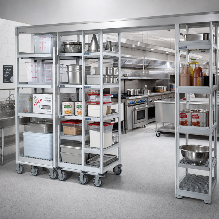 Product image #2 for MetroMax Q Top-Track 18-Inch Wide Mobile Shelving Unit Kit