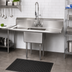 Thumbnail image #2 for Omcan USA 72-Inch Commercial 1-Compartment Pot Sink with Left and Right Drainboards, 24 x 24 x 14-Inch Bowl, 304 Stainless Steel