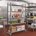 Thumbnail image #2 for Cambro Camshelving Elements XTRA High Density Top Rail Stationary Starter Unit, 5-Tier Overhead Track Shelving, 21 x 42 x 81 Inches