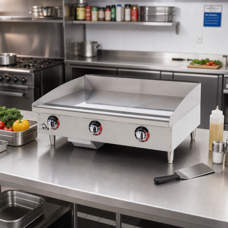 Product image #2 for Star-Max 36-Inch Heavy Duty Electric Countertop Griddle with Polished Steel Plate